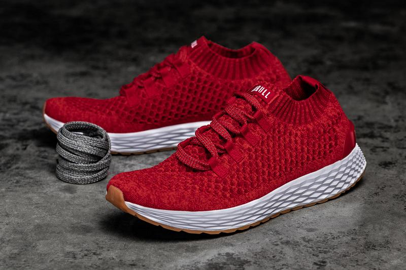 Women's Nobull Red Alert Knit Running Shoes Red | SG J2718P